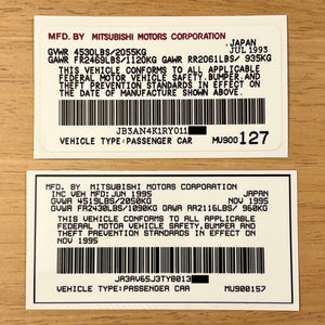 Manufacturer Tag Decal