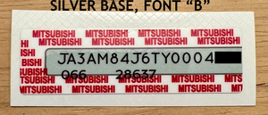VIN Tag Decal (10 Pack)